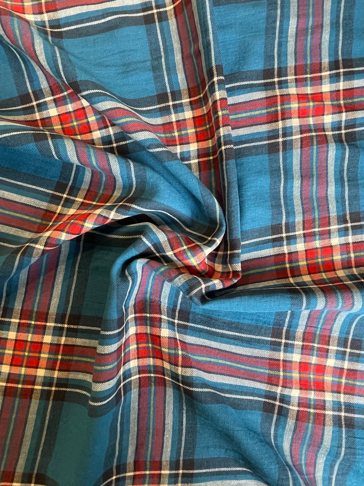 Tartan bleu et rouge