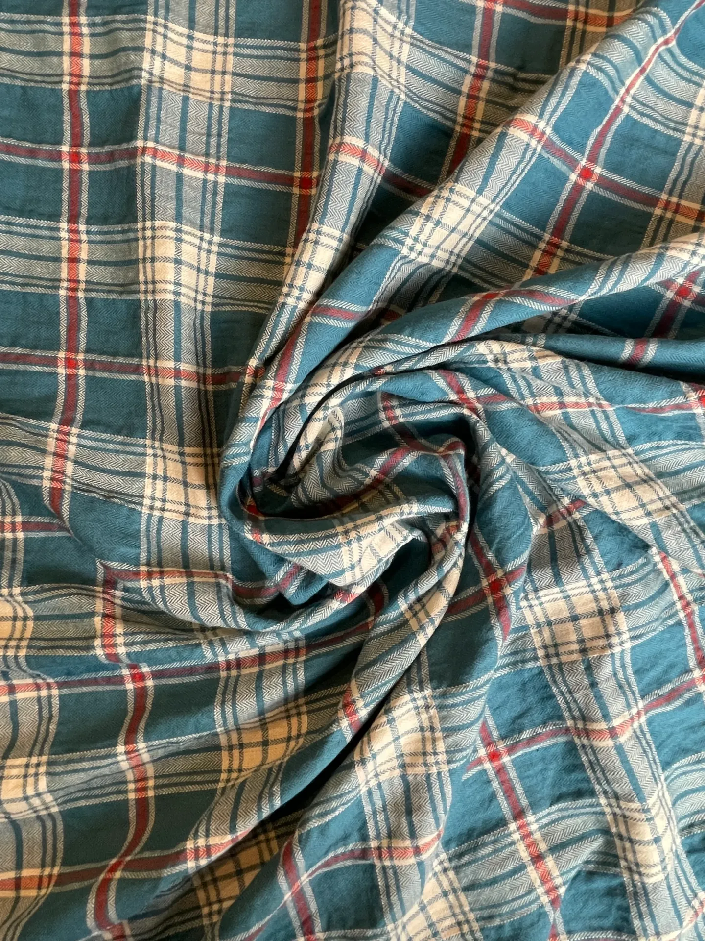 Tartan bleu turquoise