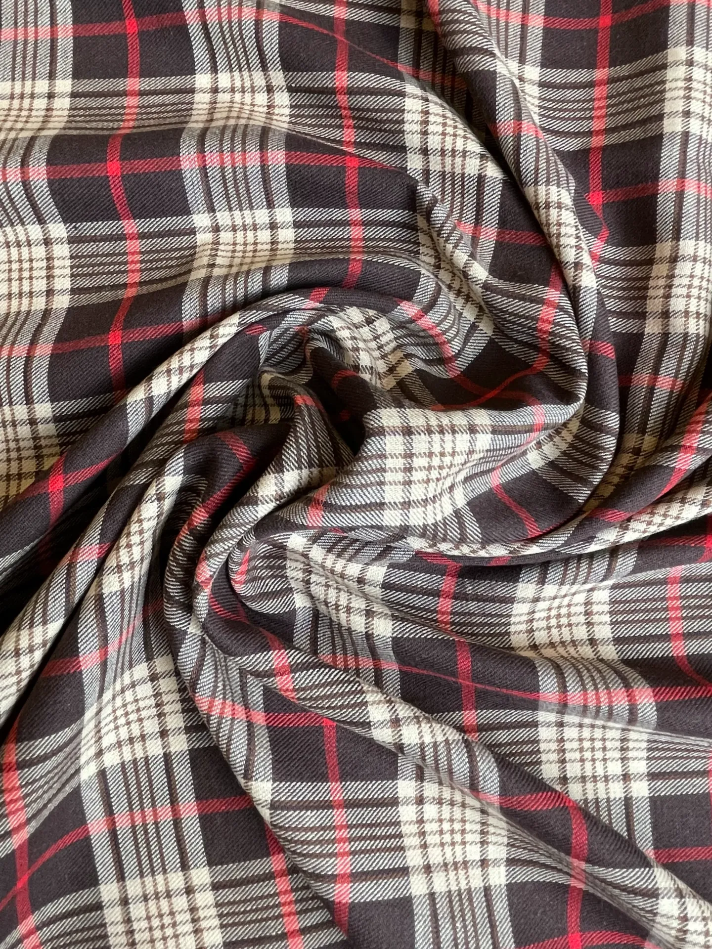 Tartan brun et rouge