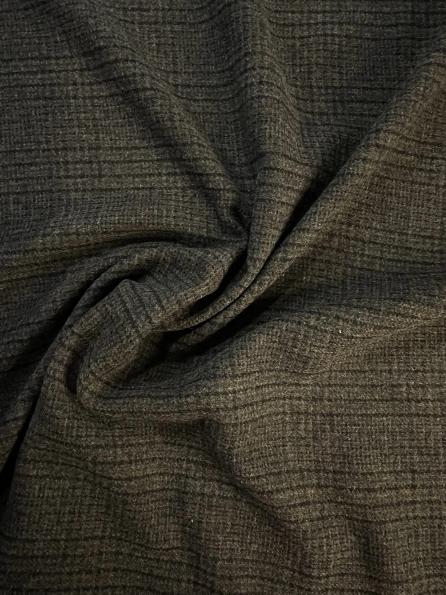Drap de laine à grands carreaux gris/vert