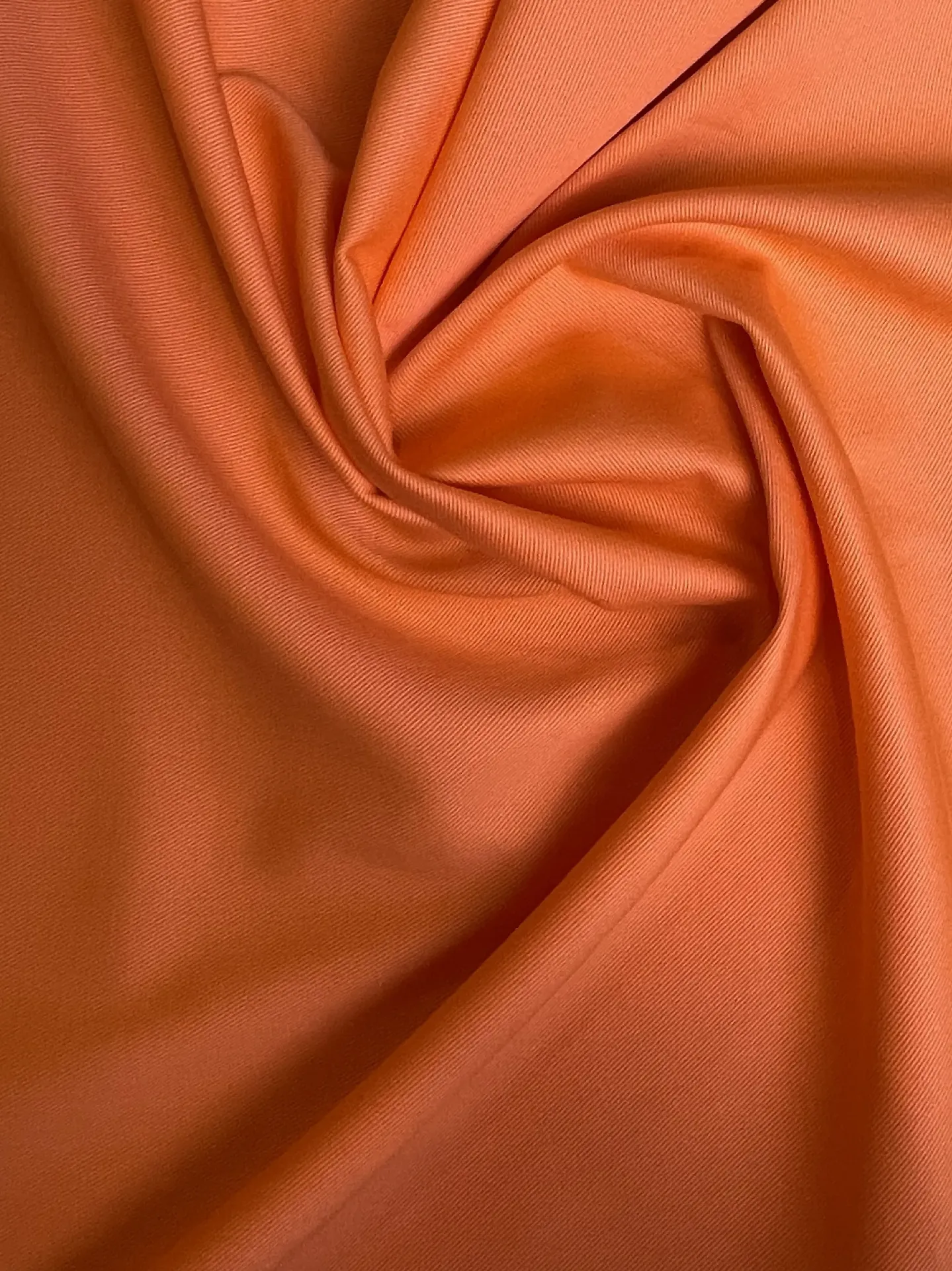 tissu sergé orange fluo