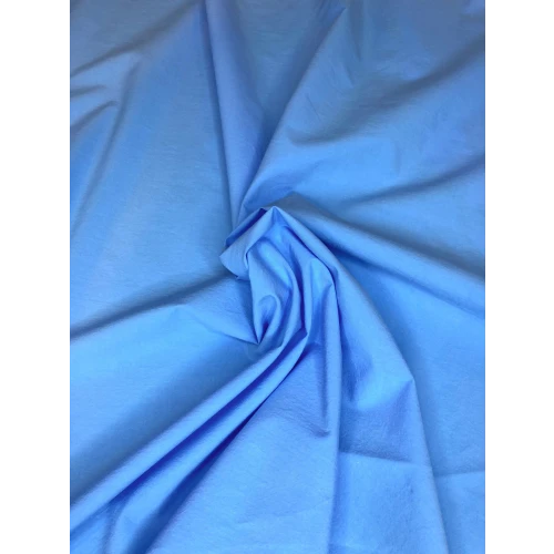 Popeline de coton bleu ciel