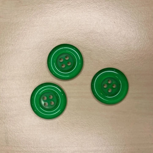 Bouton vert transparent largeur 22mm
