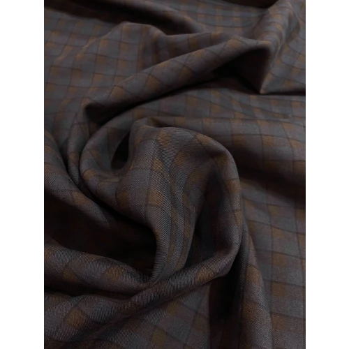 Viscose bleu et marron légèrement transparent