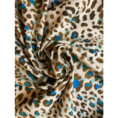 Popeline de coton léopard