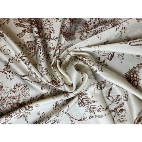 Viscose motifs toile de jouy