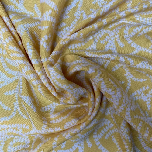 Viscose jaune à motifs