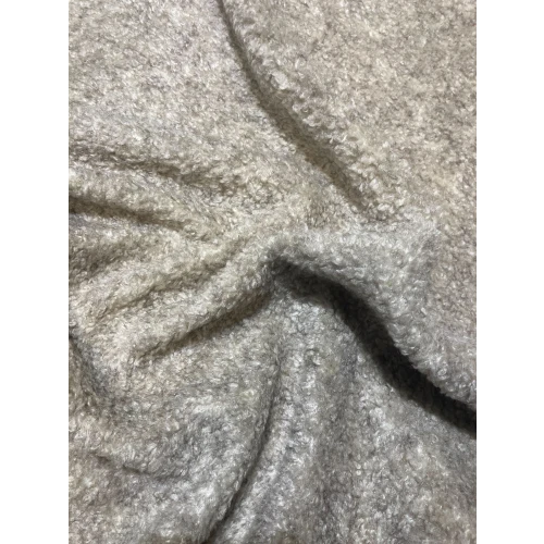 Tissus teddy gris-beige