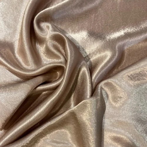 Tissu satin beige